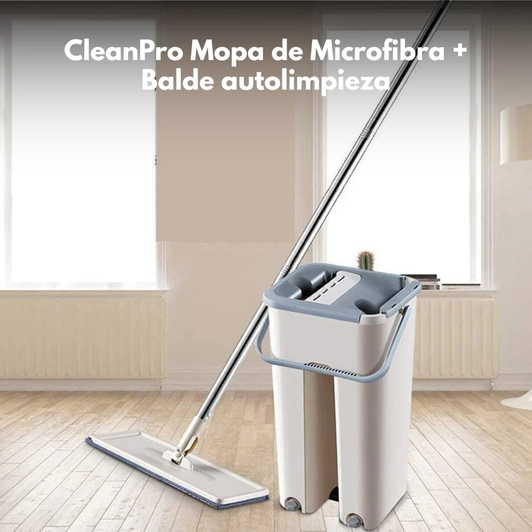 CleanPro Mopa de Microfibra + Balde autolimpieza🎁