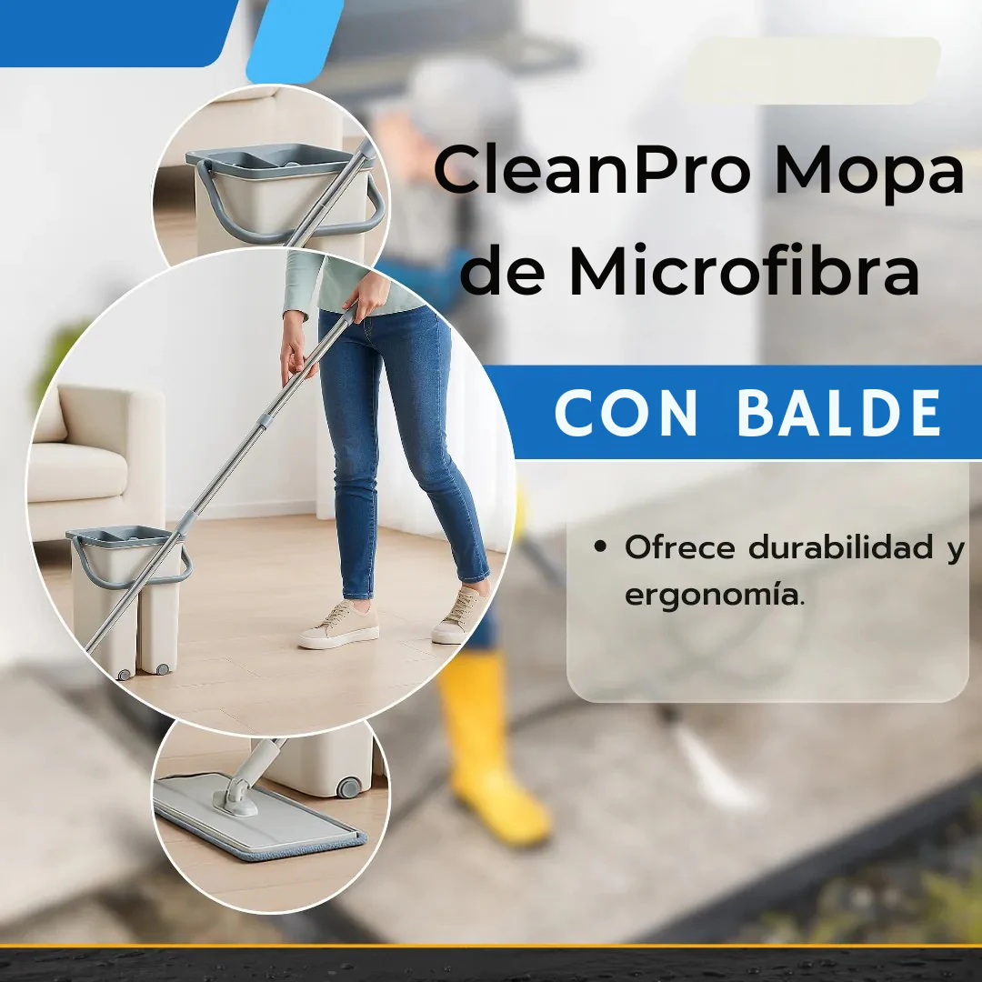 CleanPro Mopa de Microfibra + Balde autolimpieza🎁 - Image 2