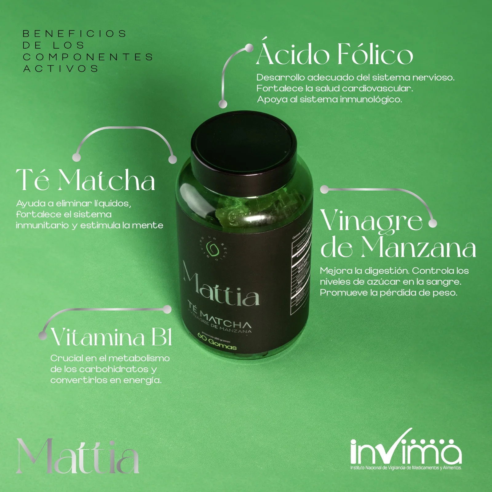 Gomitas Te Matcha+Vinagre de Manzana Equilibrium® - Image 2