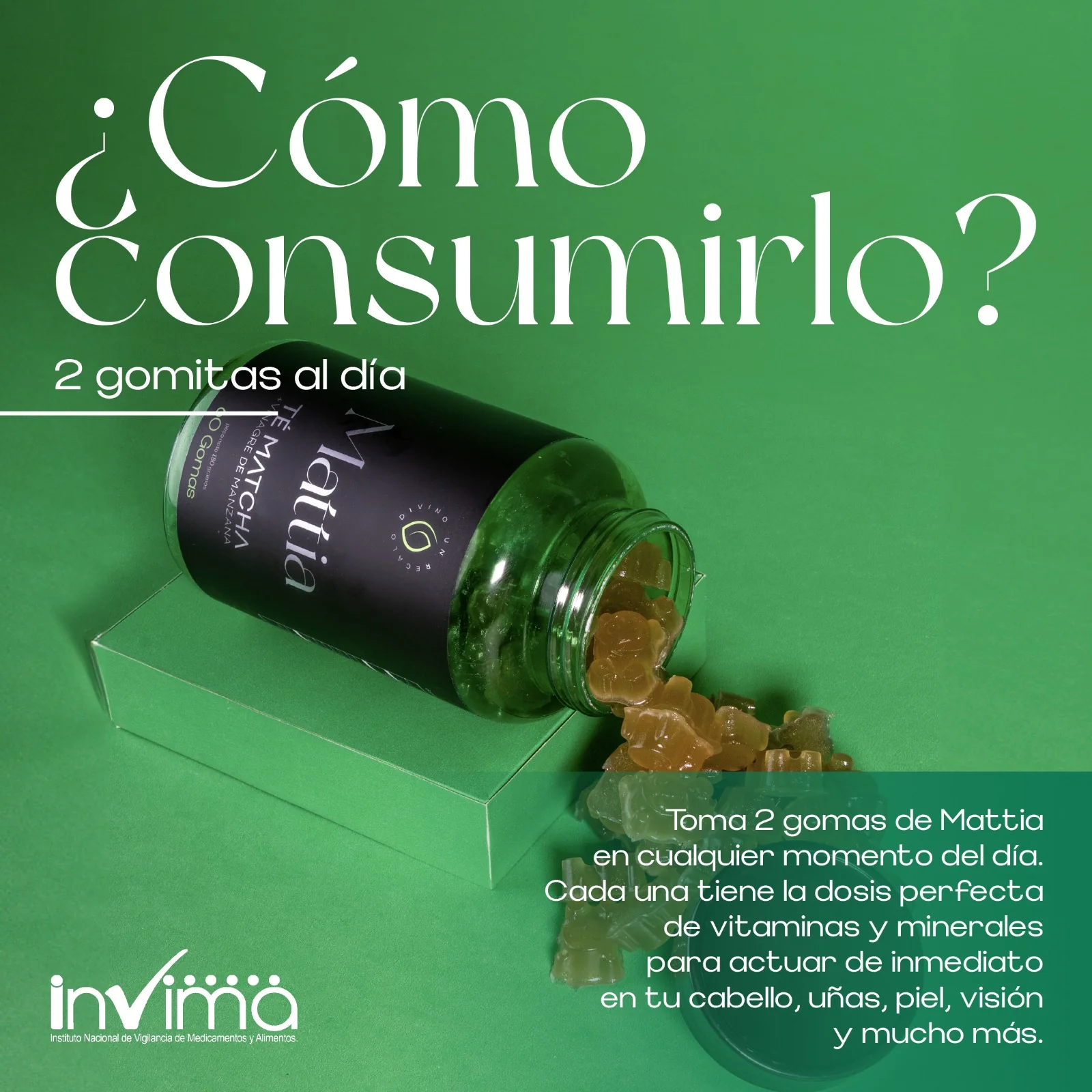 Gomitas Te Matcha+Vinagre de Manzana Equilibrium® - Image 3