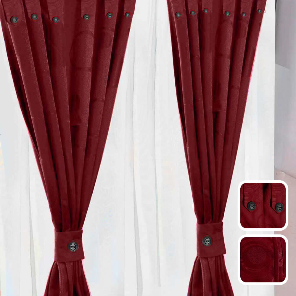 Juego de Cortinas Jacquard 280cm de ancho * 200cm de alto (2 Paneles de 140x200cm) - Image 2