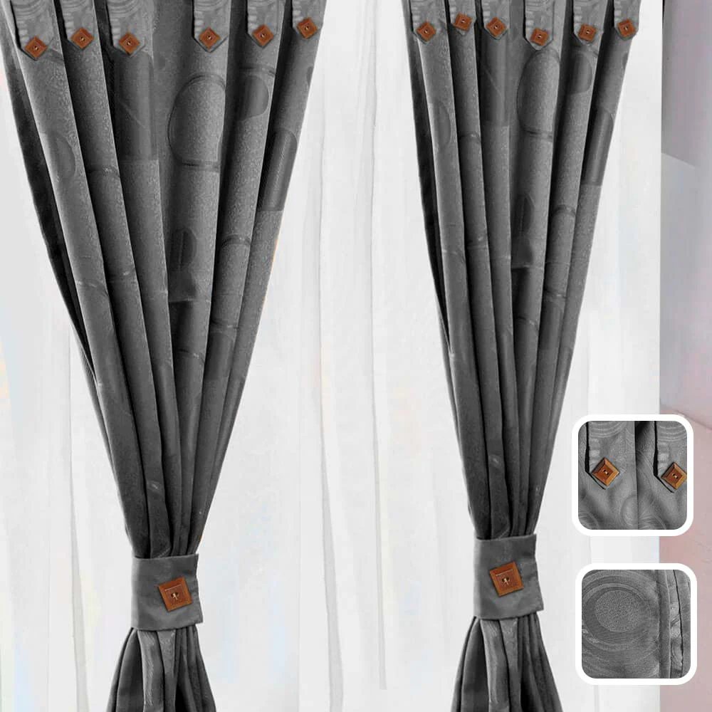 Juego de Cortinas Jacquard 280cm de ancho * 200cm de alto (2 Paneles de 140x200cm) - Image 3