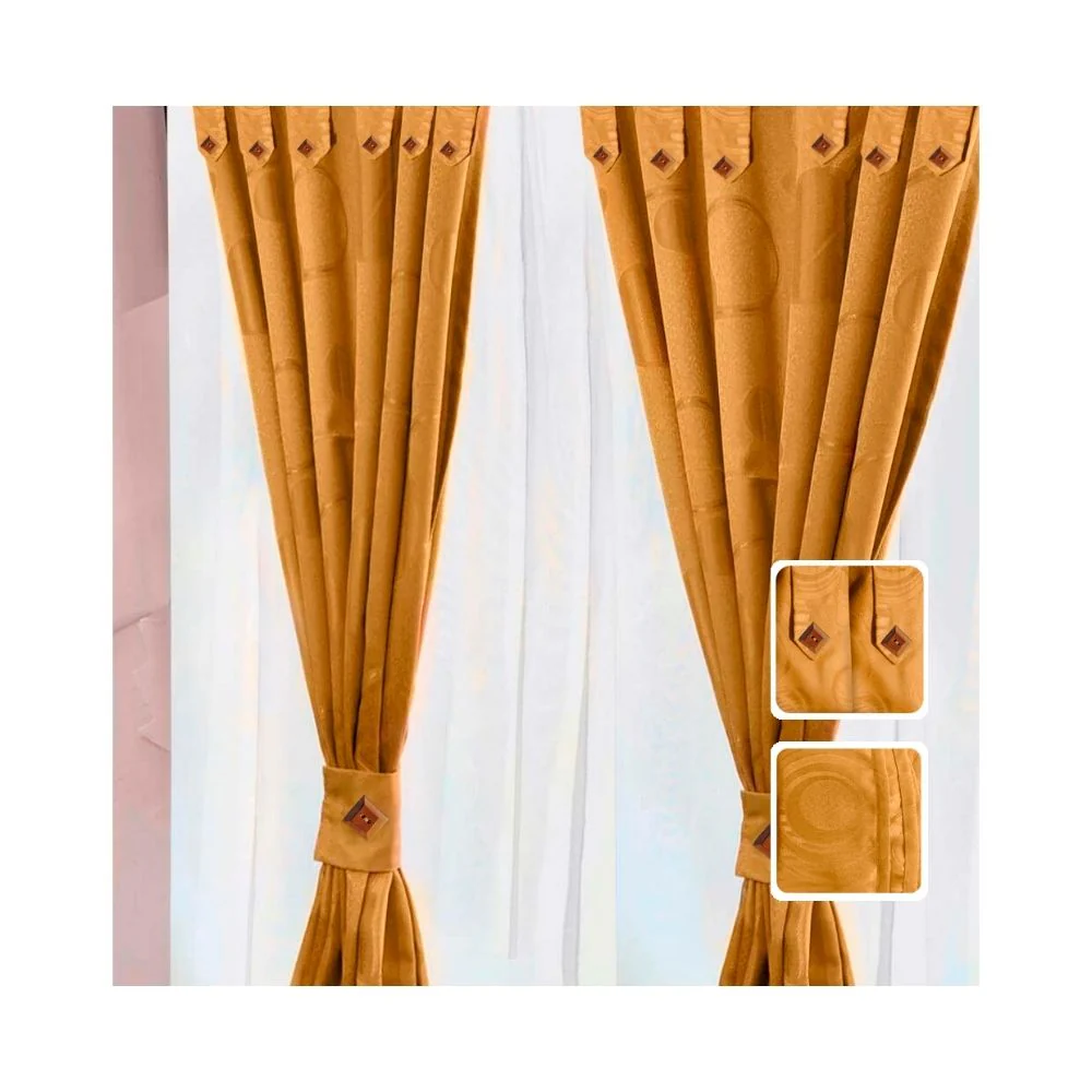 Juego de Cortinas Jacquard 280cm de ancho * 200cm de alto (2 Paneles de 140x200cm) - Image 5