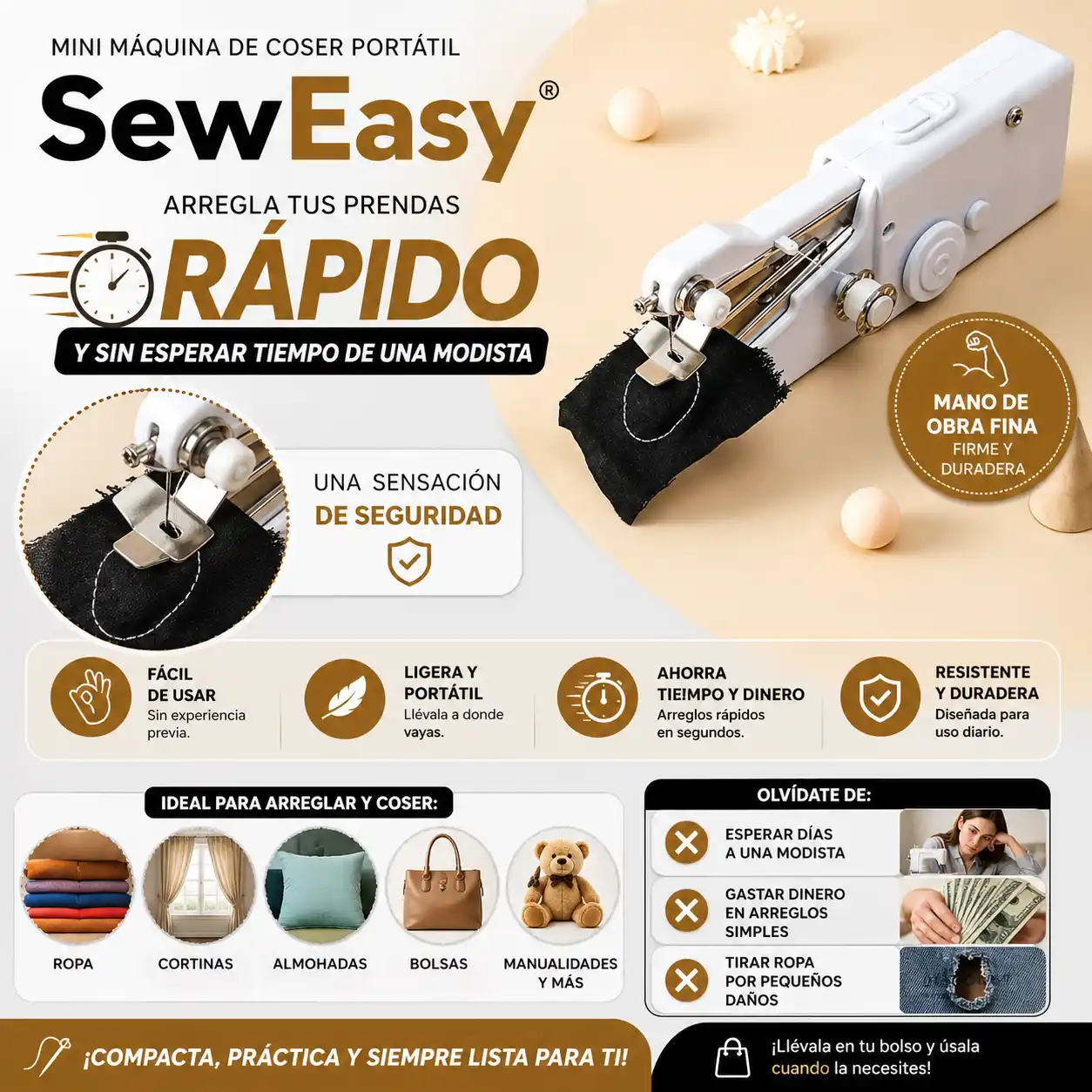 Mini Maquina De Coser Portatil - SewEasy® - Image 3