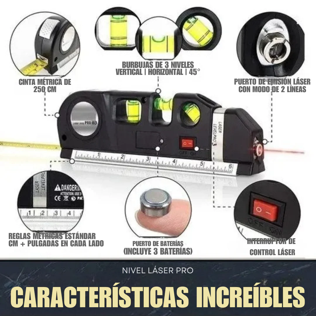 Nivel Laser De Linea Cruzada Alineador - LaserLine Pro® - Image 2