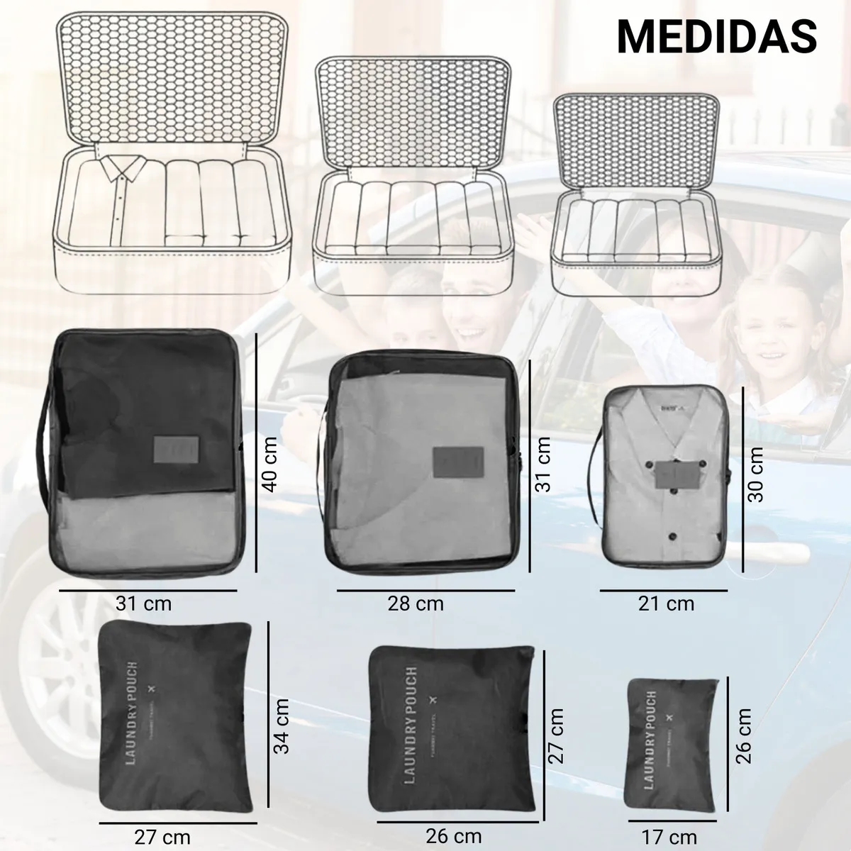 Organizador De Maletas De Lujo 6 Piezas LuxePack® - Image 3