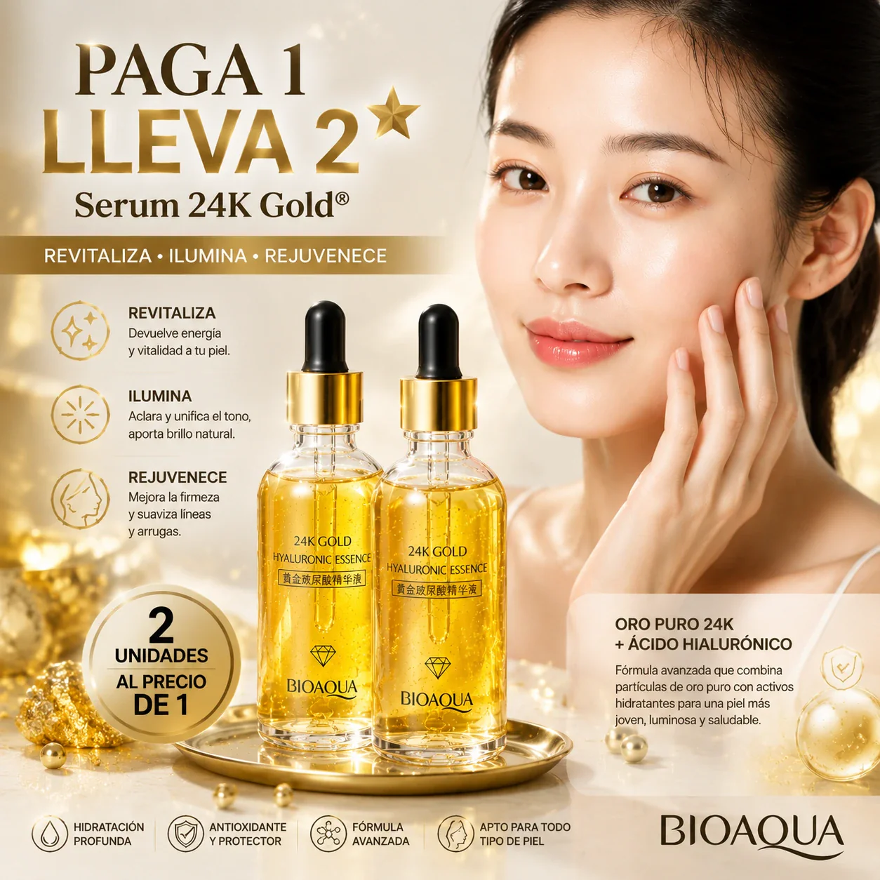 PAGA 1 LLEVA 2⭐️Serum 24K Gold®