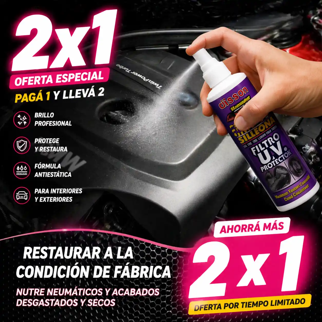 PAGUE 1 LLEVE 2 | Spray Brillador de Carro - AutoSilk Pro® ⭐️ Nueva IMAGEN - Image 2